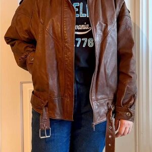Women’s or Men’s Brown Leather Jacket